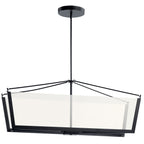 KICHLER 52293BKLED Calters Led Linear Chandelier Black