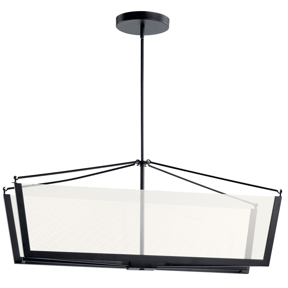 KICHLER 52293BKLED Calters Led Linear Chandelier Black
