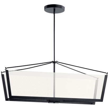 KICHLER 52293BKLED Calters Led Linear Chandelier Black