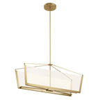 KICHLER 52293CGLED Calters Led Linear Chandelier Champagne Gold