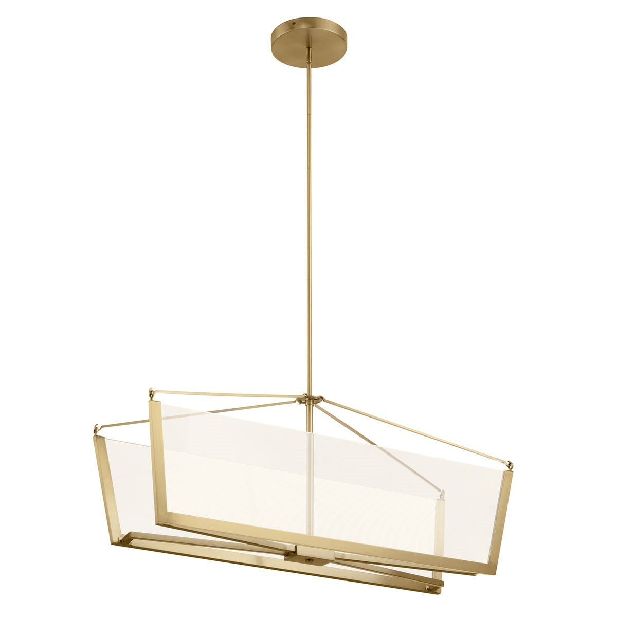 KICHLER 52293CGLED Calters Led Linear Chandelier Champagne Gold