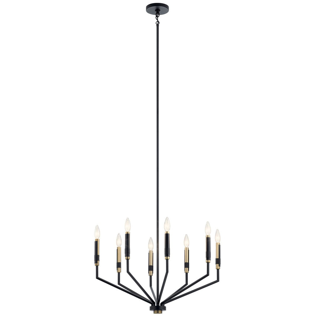 KICHLER 52349BK Armand 26 Inch 8 Light Chandelier In Black And Bronze Finish