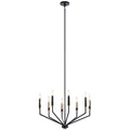 KICHLER 52349BK Armand 26 Inch 8 Light Chandelier In Black And Bronze Finish