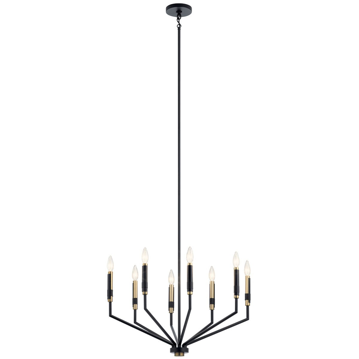 KICHLER 52349BK Armand 26 Inch 8 Light Chandelier In Black And Bronze Finish