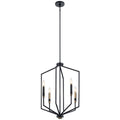 KICHLER 52351BK Armand 27 Inch 4 Light Foyer Pendant In Black And Bronze Finish