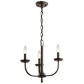 KICHLER 52383OZ Kennewick 3 Light Chandelier Olde Bronze