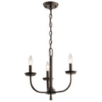 KICHLER 52383OZ Kennewick 3 Light Chandelier Olde Bronze