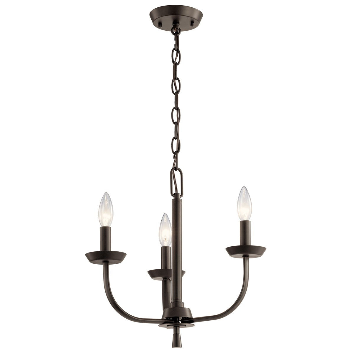 KICHLER 52383OZ Kennewick 3 Light Chandelier Olde Bronze