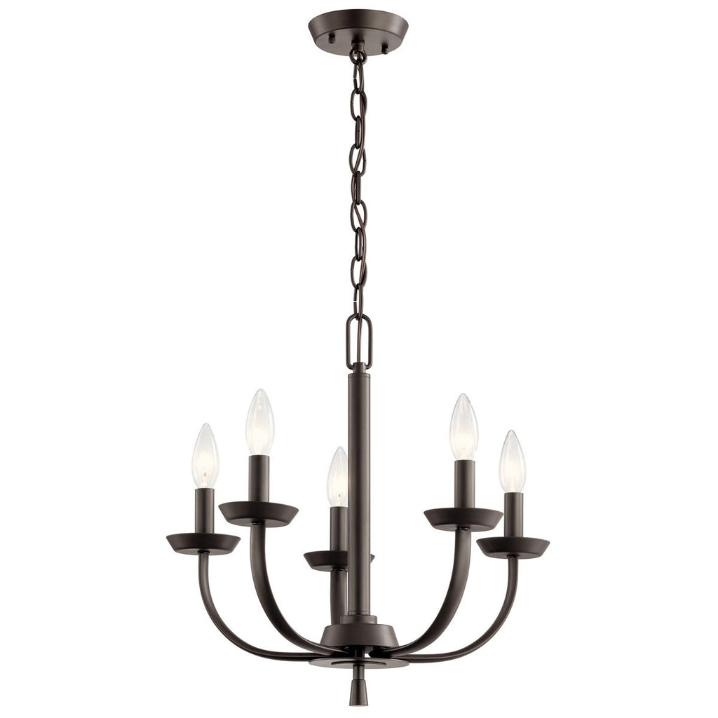KICHLER 52385OZ Kennewick 5 Light Chandelier Olde Bronze