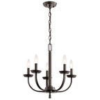 KICHLER 52385OZ Kennewick 5 Light Chandelier Olde Bronze
