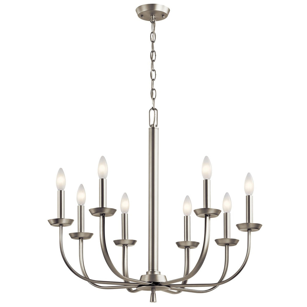 KICHLER 52388NI Kennewick 9 Light Chandelier Brushed Nickel