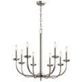 KICHLER 52388NI Kennewick 9 Light Chandelier Brushed Nickel