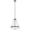 KICHLER 52393OZ Ritson 3 Light Inverted Pendant with Satin Etched Glass Olde Bronze
