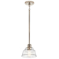 KICHLER 52405PN Eastmont 1 Light Mini Pendant With Clear Glass Polished Nickel