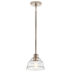 KICHLER 52405PN Eastmont 1 Light Mini Pendant With Clear Glass Polished Nickel