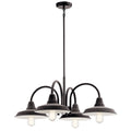 KICHLER 52407WZC Marrus 4 Light Chandelier Weathered Zinc and Anvil Iron