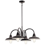 KICHLER 52407WZC Marrus 4 Light Chandelier Weathered Zinc and Anvil Iron