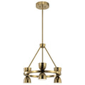 KICHLER 52417BNBLED Baland 22" 6 Light Chandelier Brushed Natural Brass