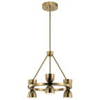 KICHLER 52417BNBLED Baland 22" 6 Light Chandelier Brushed Natural Brass