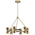 KICHLER 52418BNBLED Baland 31" 12 Light Chandelier Brushed Natural Brass