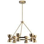 KICHLER 52418BNBLED Baland 31" 12 Light Chandelier Brushed Natural Brass