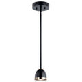 KICHLER 52419BKLED Baland 4" 1 Light Mini Pendant Black and Polished Nickel