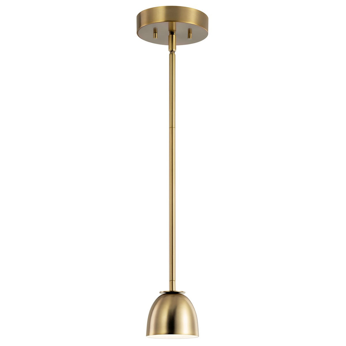 KICHLER 52419BNBLED Baland 4" 1 Light Mini Pendant Brushed Natural Brass