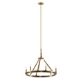 KICHLER 52420BNB Emmala 24 Inch 6 Light Chandelier In Brushed Natural Brass And Black