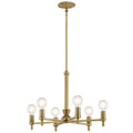 KICHLER 52424BNB Torvee 26" 6 Light Chandelier Brushed Natural Brass