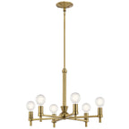 KICHLER 52424BNB Torvee 26" 6 Light Chandelier Brushed Natural Brass