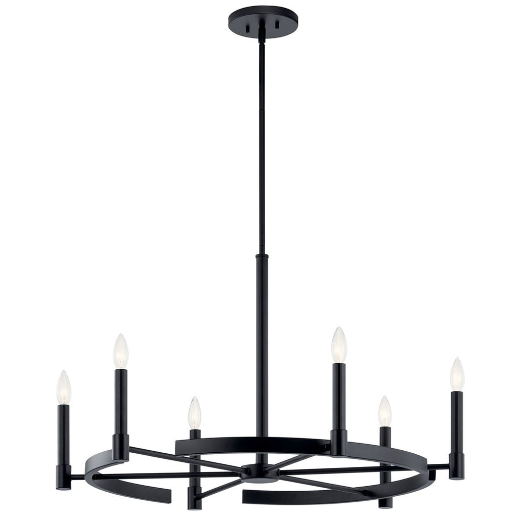 KICHLER 52427BK Tolani 6 Light Chandelier Black