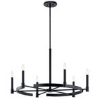 KICHLER 52427BK Tolani 6 Light Chandelier Black