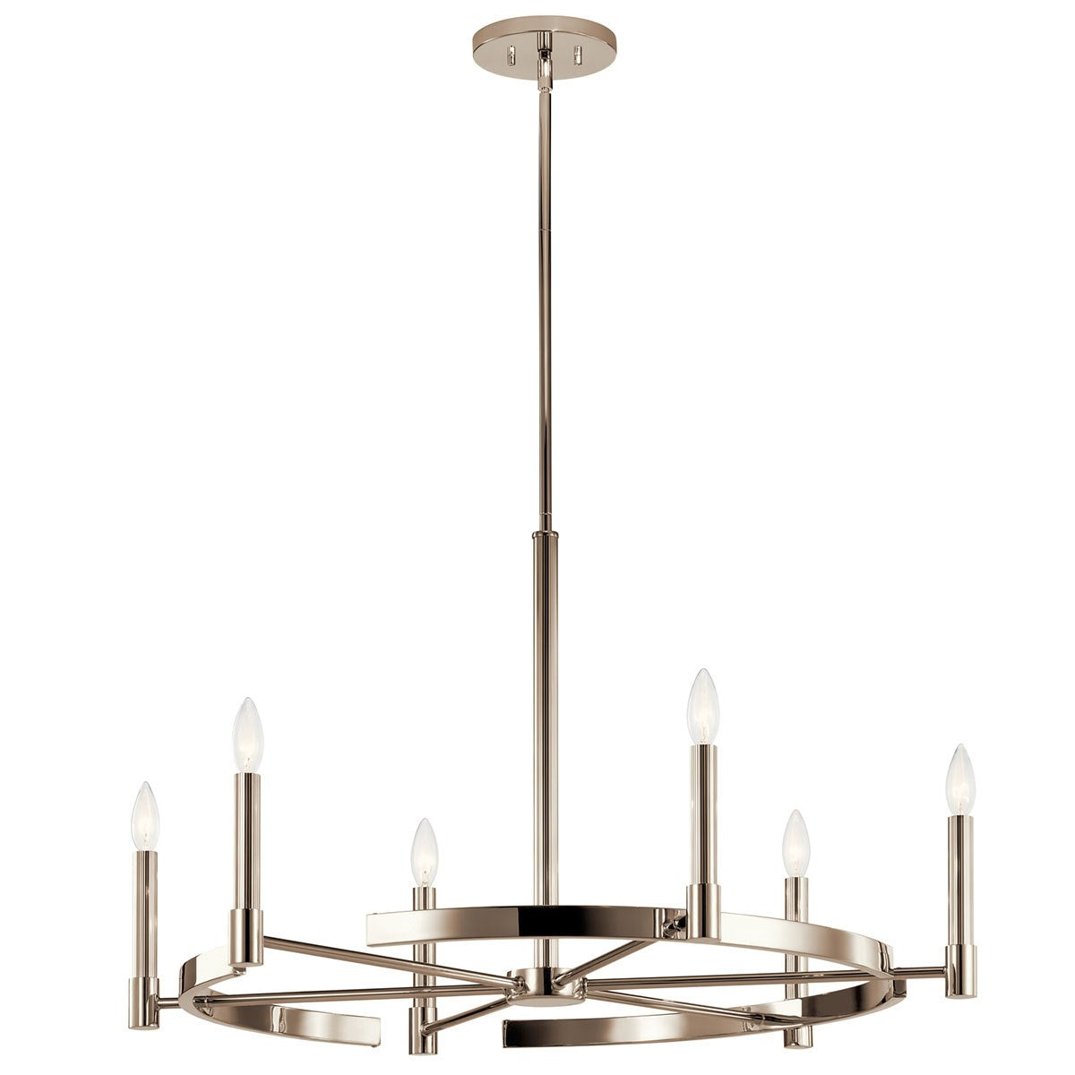 KICHLER 52427PN Tolani 6 Light Chandelier Polished Nickel