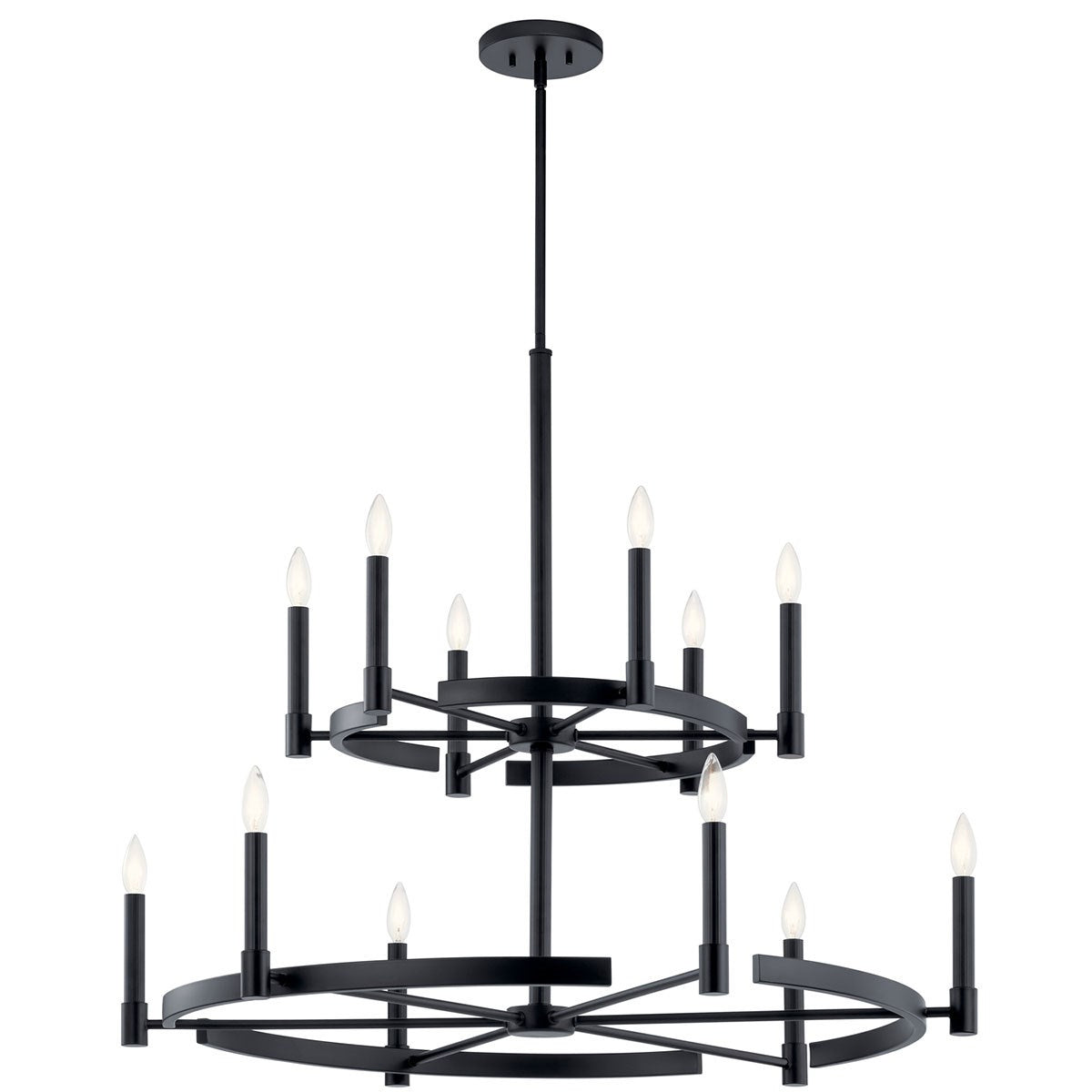 KICHLER 52428BK Tolani 12 Light Chandelier Black