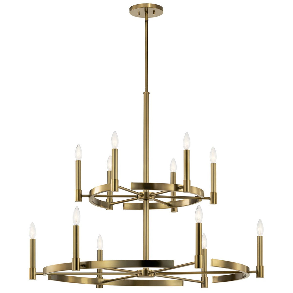 KICHLER 52428BNB Tolani 12 Light Chandelier Brushed Natural Brass