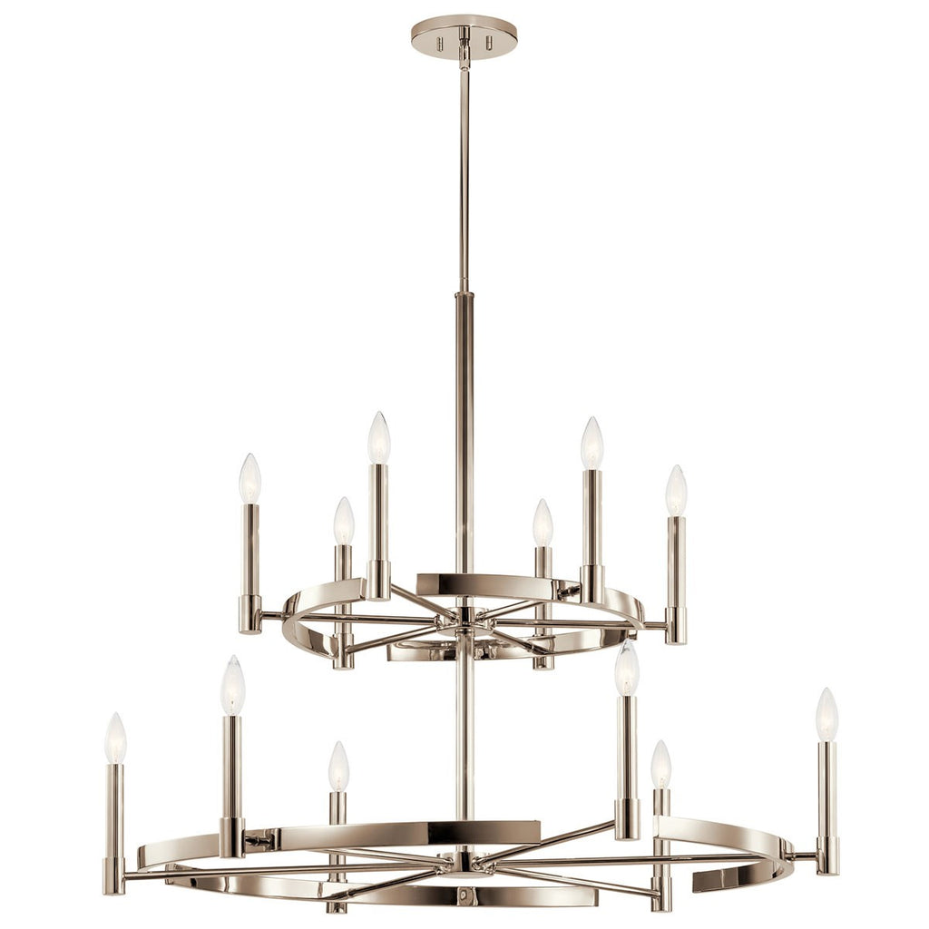 KICHLER 52428PN Tolani 12 Light Chandelier Polished Nickel