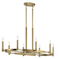 KICHLER 52429BNB Tolani 8 Light Oval Chandelier Brushed Natural Brass
