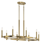 KICHLER 52429BNB Tolani 8 Light Oval Chandelier Brushed Natural Brass