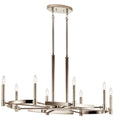 KICHLER 52429PN Tolani 8 Light Oval Chandelier Polished Nickel