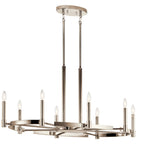 KICHLER 52429PN Tolani 8 Light Oval Chandelier Polished Nickel