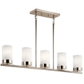 KICHLER 52430PN Ciona Five Light Linear Chandelier Polished Nickel