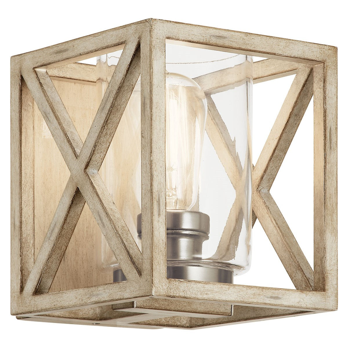 KICHLER 55063DAW Moorgate One Light Wall Sconce Distressed Antique White