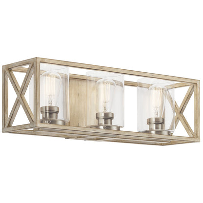 KICHLER 55065DAW Moorgate Three Light Bath Distressed Antique White