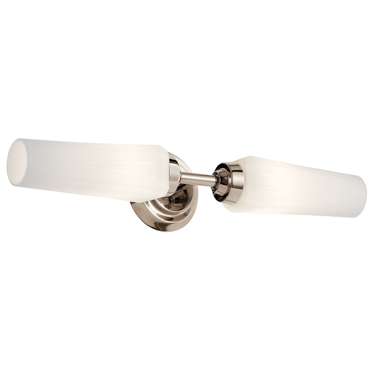 KICHLER 55074PN Truby 19.75" 2 Light Vanity Light With Satin Etched Cased Opal Glass Polished Nickel