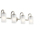 KICHLER 55088NI Kennewick 2 Light Vanity Light With Etched Glass Olde Bronze