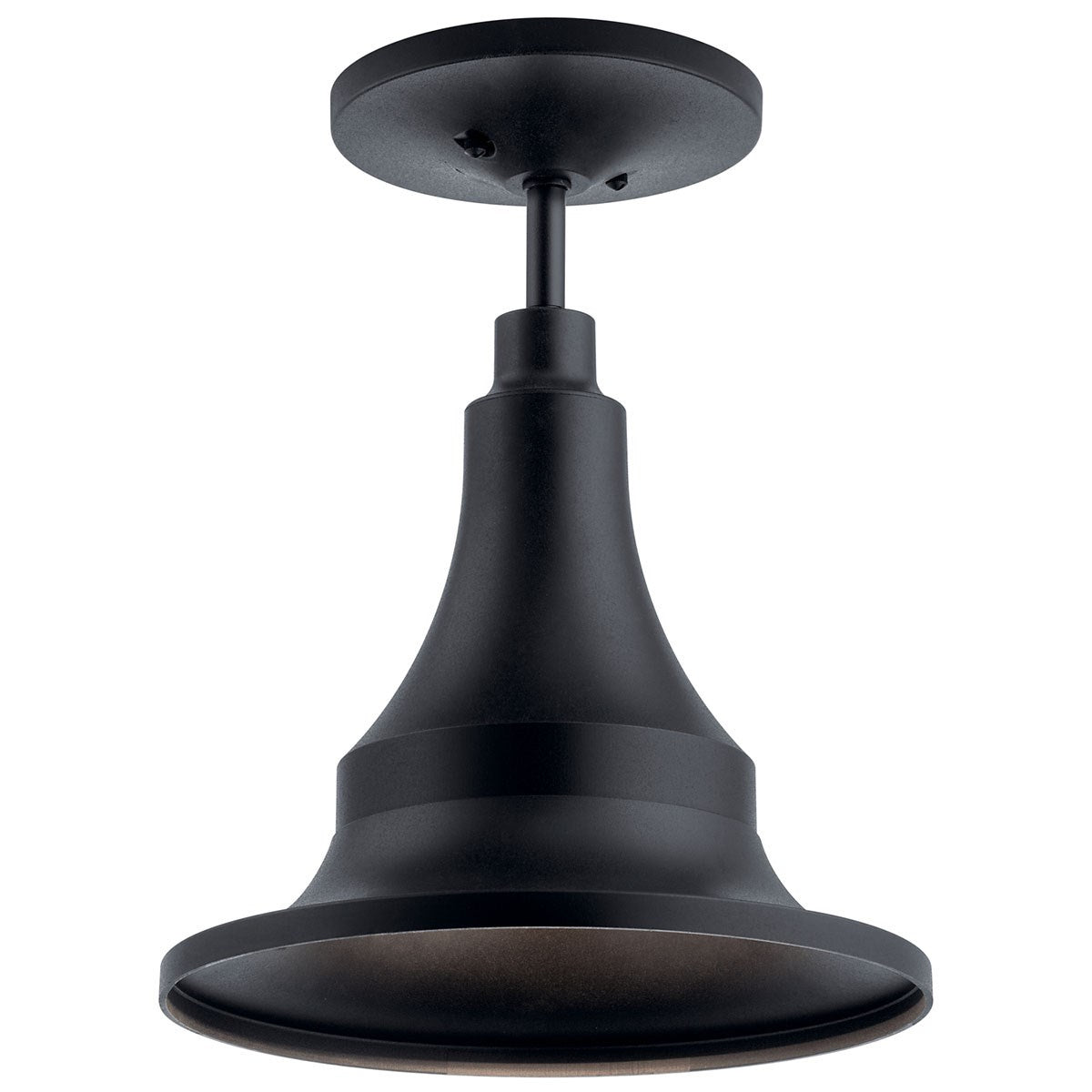 KICHLER 59057BKT Hampshire 13.25 Inch 1 Light Medium Outdoor Pendant/Semi Flush In Textured Black