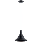 KICHLER 59058BKT Hampshire 16.75 Inch 1 Light Large Outdoor Pendant/Semi Flush In Textured Black
