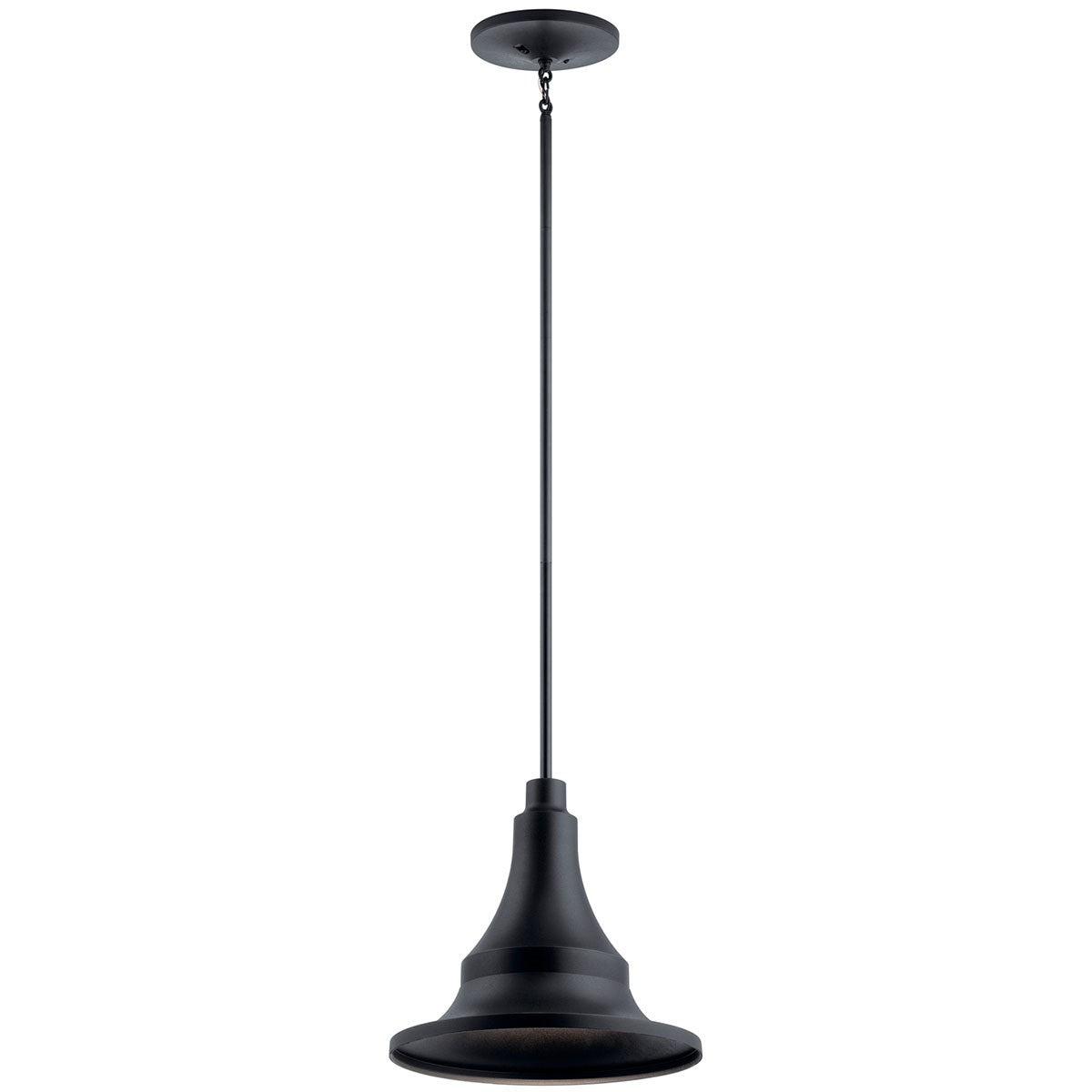 KICHLER 59058BKT Hampshire 16.75 Inch 1 Light Large Outdoor Pendant/Semi Flush In Textured Black