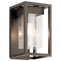 KICHLER 59060OZ Mercer 12 Inch 1 Light Outdoor Wall Light With Clear Seeded Glass In Olde Bronze