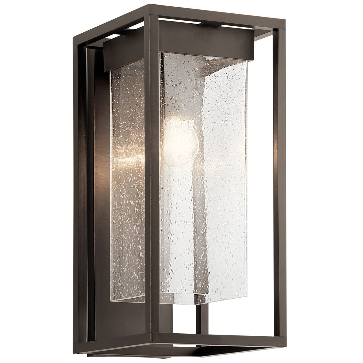 KICHLER 59062OZ Mercer 20 Inch 1 Light Outdoor Wall Light With Clear Seeded Glass In Olde Bronze